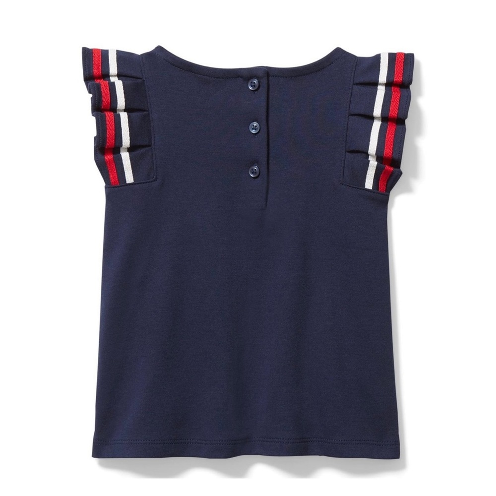NWT JANIE AND JACK pleated sleeve top size 6-12 months - Picture 9 of 9